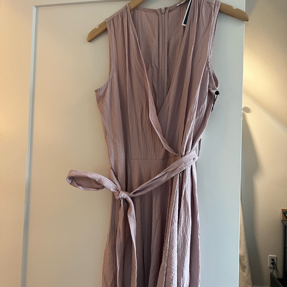 Elegant Mauve Sleeveless Wrap jumpsuit